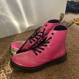 Pink glitter Dr. Martens